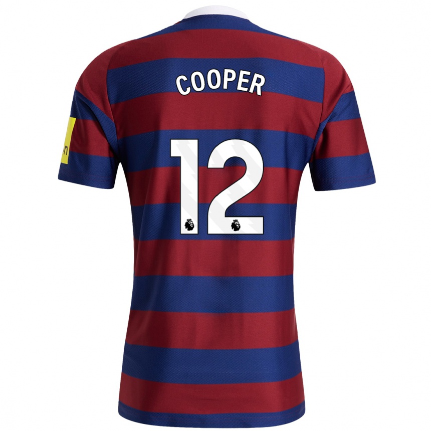 Men Football Deanna Cooper #12 Burgundy Navy Blue Away Jersey 2024/25 T-Shirt Nz