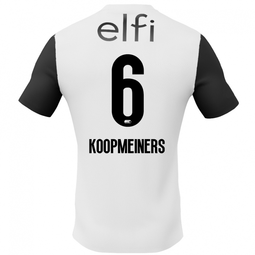 Men Football Peer Koopmeiners #6 White Black Away Jersey 2024/25 T-Shirt Nz