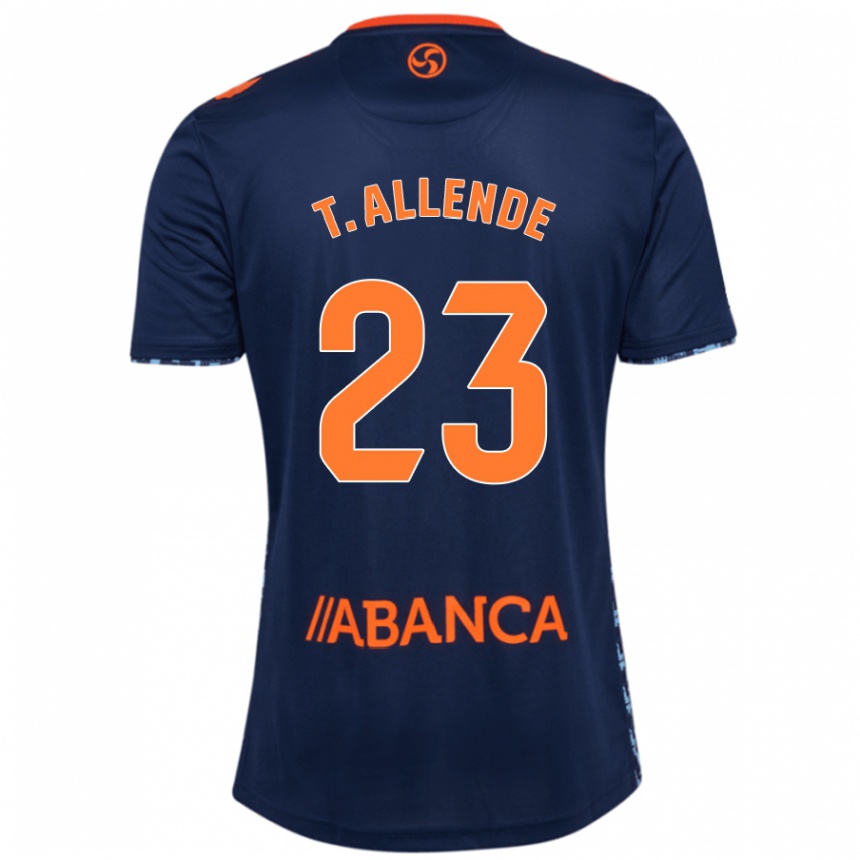 Men Football Tadeo Allende #23 Navy Blue Away Jersey 2024/25 T-Shirt Nz