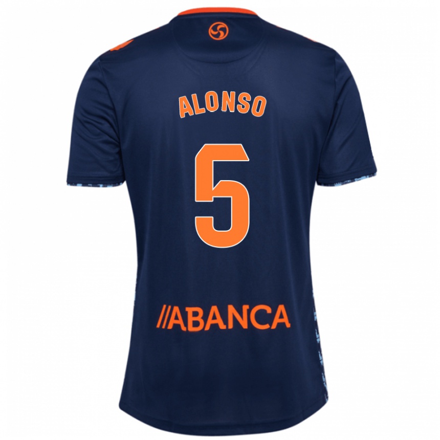 Men Football Gael Alonso #5 Navy Blue Away Jersey 2024/25 T-Shirt Nz