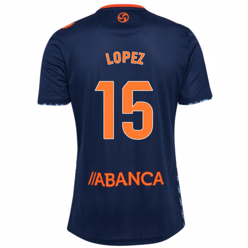 Men Football Fer López #15 Navy Blue Away Jersey 2024/25 T-Shirt Nz