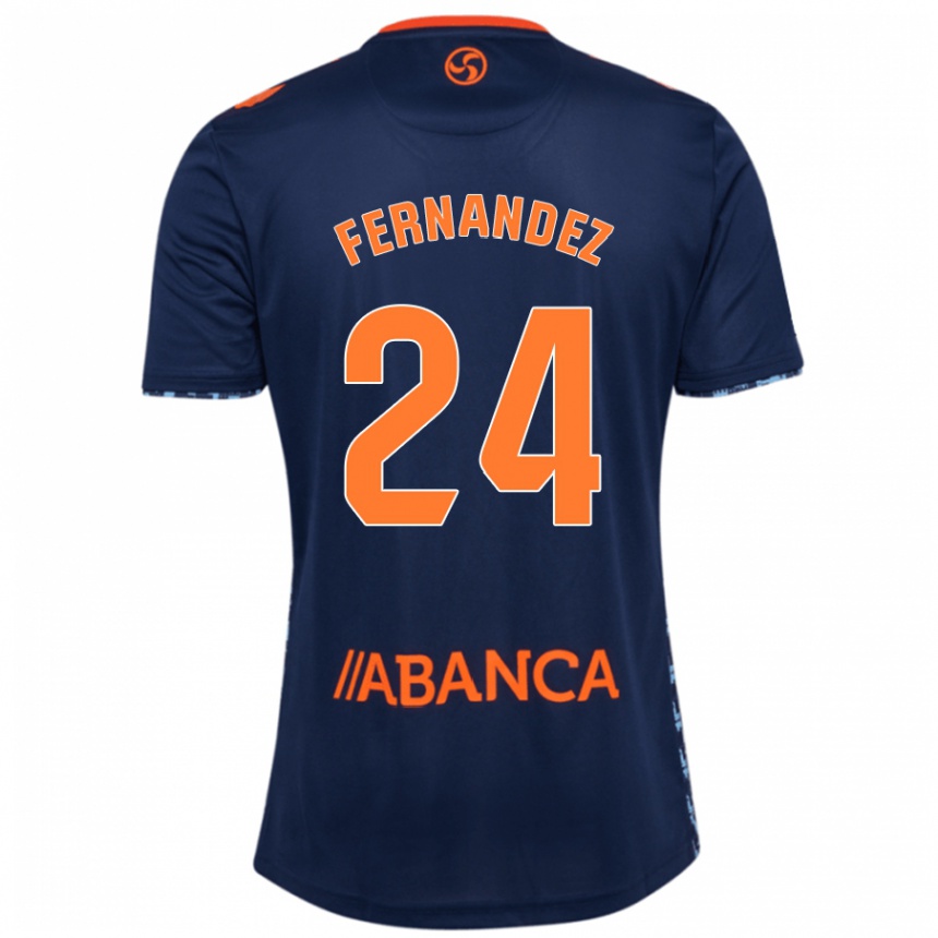 Men Football César Fernández #24 Navy Blue Away Jersey 2024/25 T-Shirt Nz