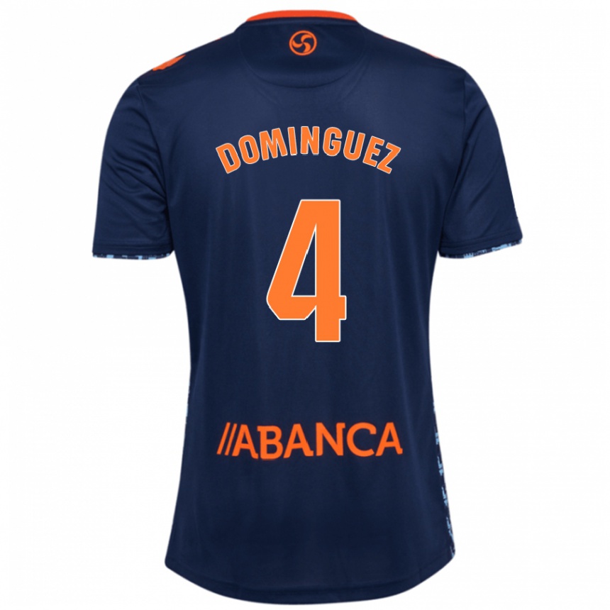 Men Football Javi Domínguez #4 Navy Blue Away Jersey 2024/25 T-Shirt Nz