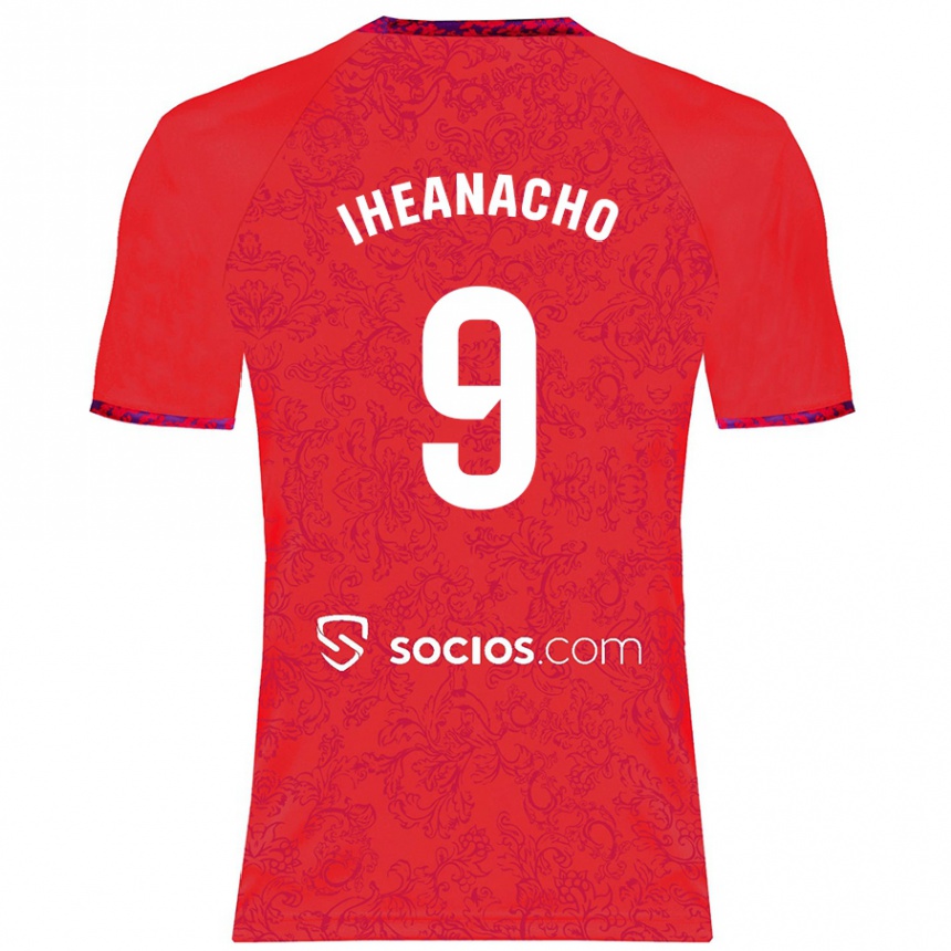 Men Football Kelechi Iheanacho #9 Red Away Jersey 2024/25 T-Shirt Nz