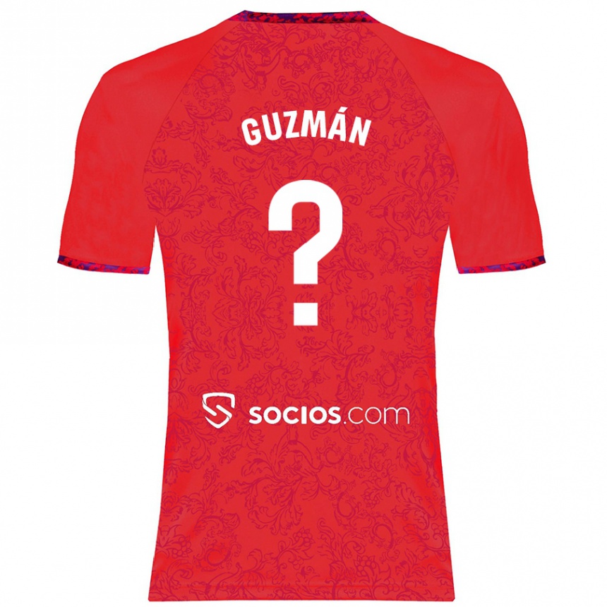 Men Football Gonzalo Guzmán #0 Red Away Jersey 2024/25 T-Shirt Nz