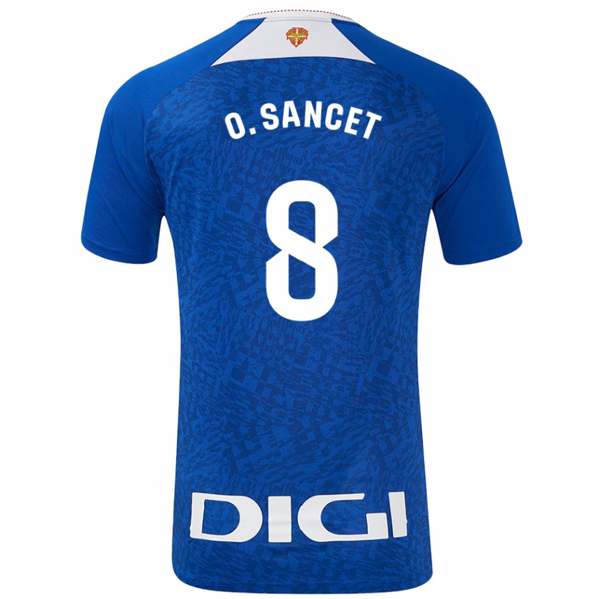 Men Football Oihan Sancet #8 Royal Blue Away Jersey 2024/25 T-Shirt Nz