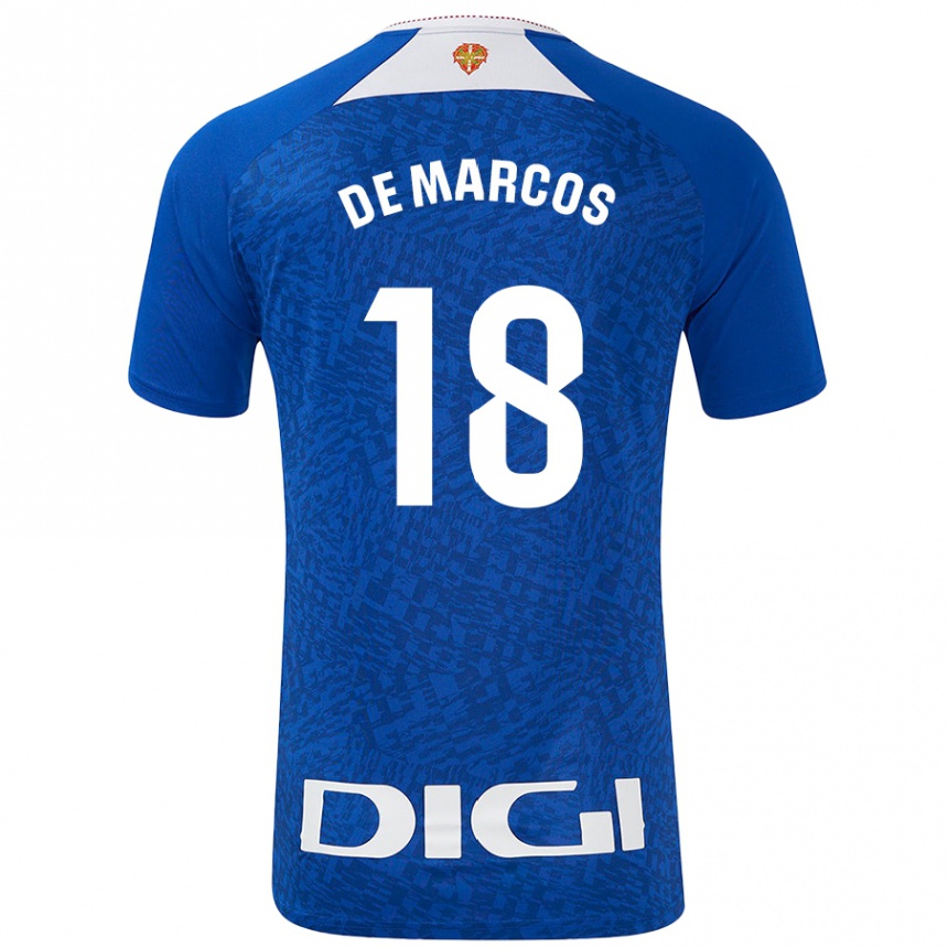 Men Football Óscar De Marcos #18 Royal Blue Away Jersey 2024/25 T-Shirt Nz