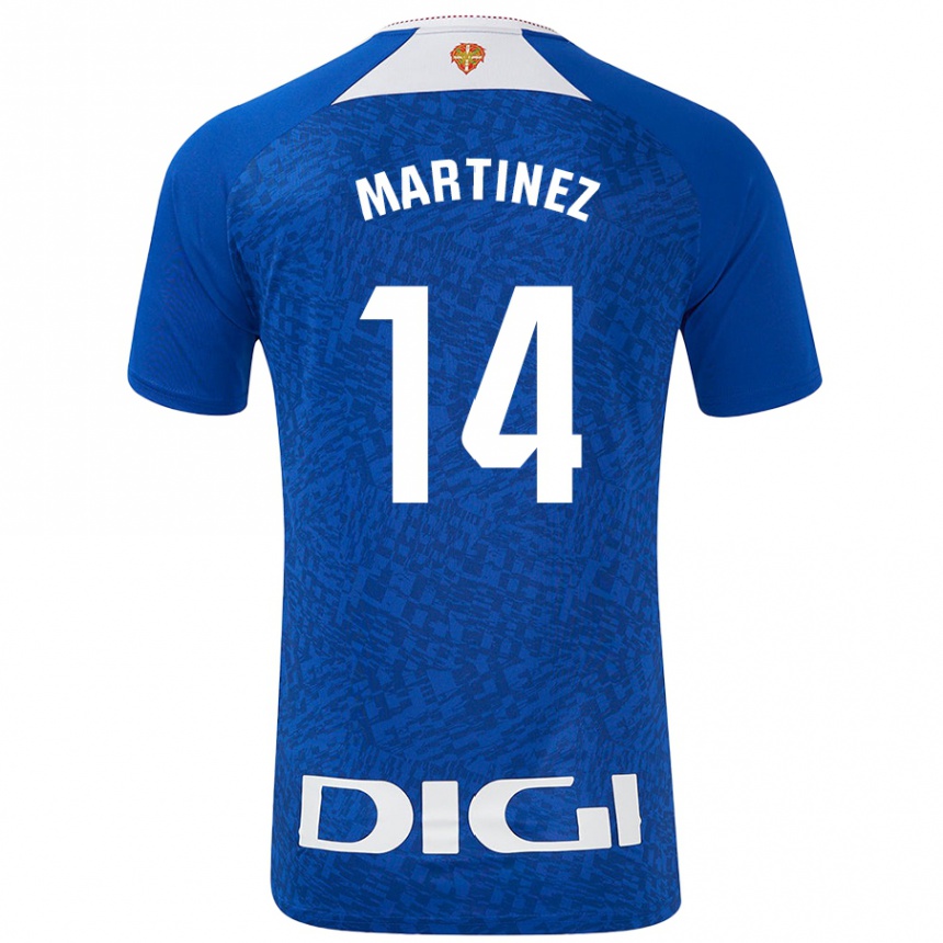 Men Football Pablo Martínez #14 Royal Blue Away Jersey 2024/25 T-Shirt Nz