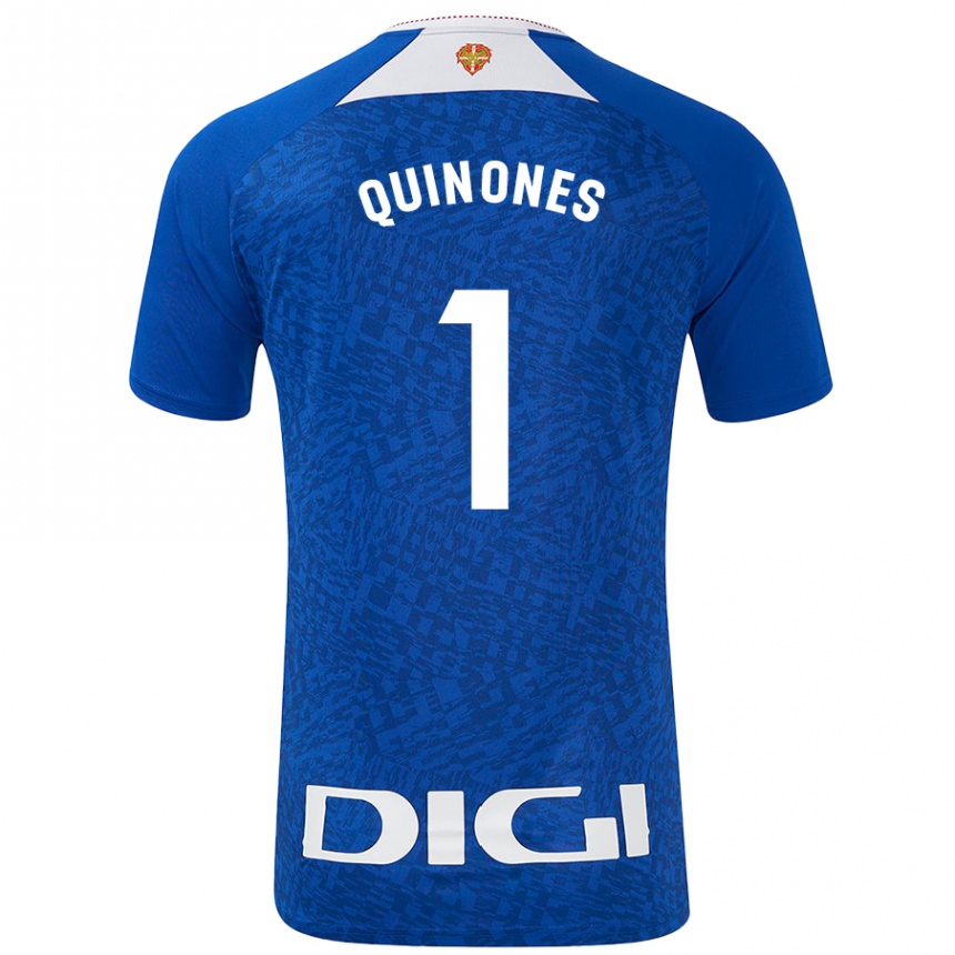 Men Football Mariasun Quiñones #1 Royal Blue Away Jersey 2024/25 T-Shirt Nz