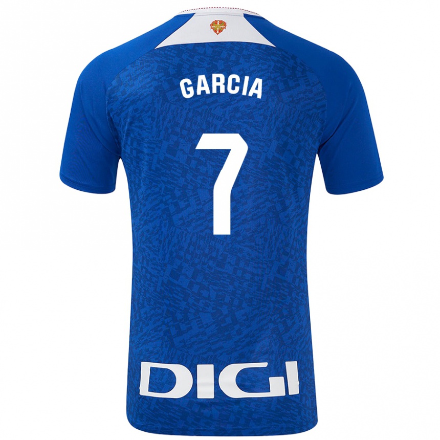 Men Football Nahikari García #7 Royal Blue Away Jersey 2024/25 T-Shirt Nz