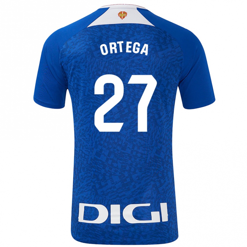 Men Football Sara Ortega #27 Royal Blue Away Jersey 2024/25 T-Shirt Nz