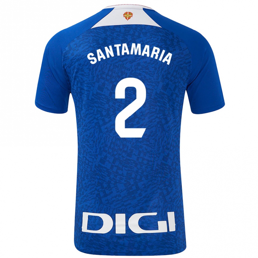 Men Football Unai Santamaría #2 Royal Blue Away Jersey 2024/25 T-Shirt Nz