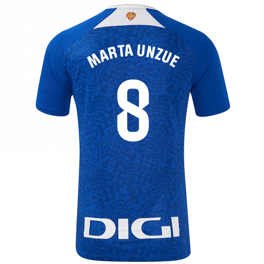 Men Football Marta Unzué Urdániz #8 Royal Blue Away Jersey 2024/25 T-Shirt Nz