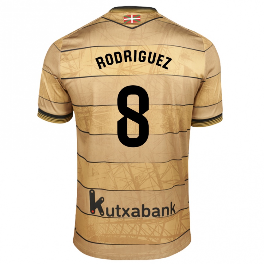 Men Football Mikel Rodriguez #8 Brown Away Jersey 2024/25 T-Shirt Nz