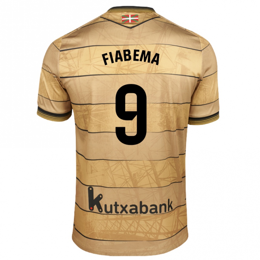 Men Football Bryan Fiabema #9 Brown Away Jersey 2024/25 T-Shirt Nz