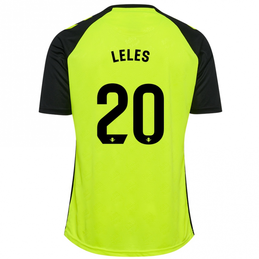 Men Football María De Los Ángeles Carrión Egido #20 Fluorescent Yellow Black Away Jersey 2024/25 T-Shirt Nz