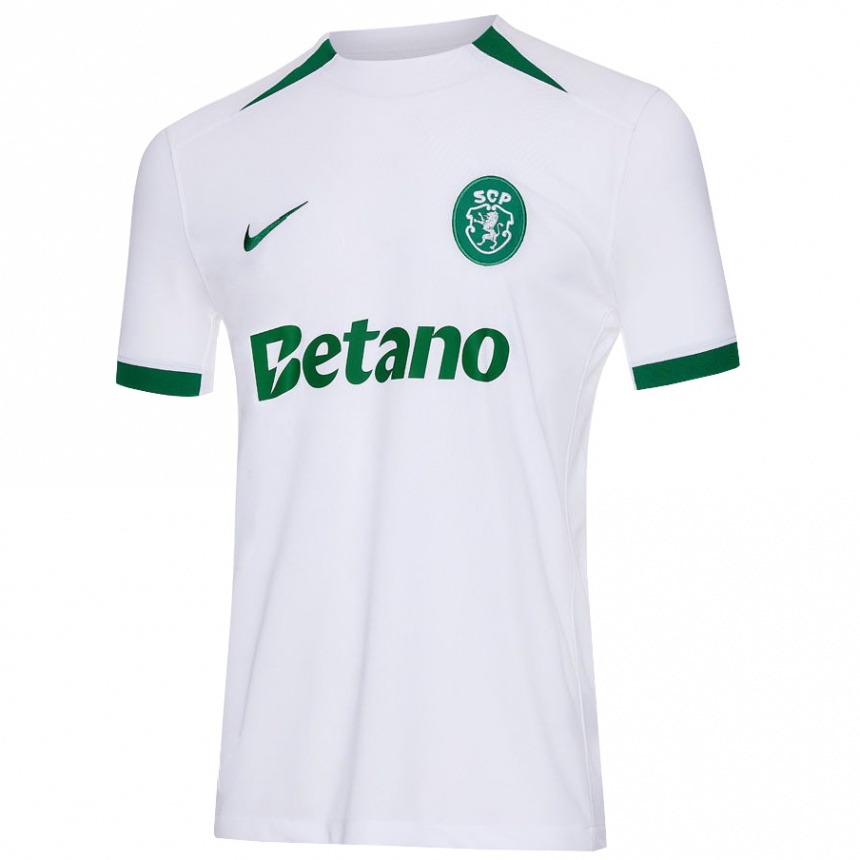 Men Football Nuno Santos #11 White Green Away Jersey 2024/25 T-Shirt Nz