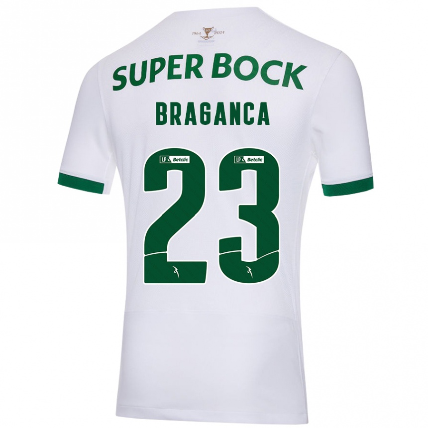 Men Football Daniel Bragança #23 White Green Away Jersey 2024/25 T-Shirt Nz