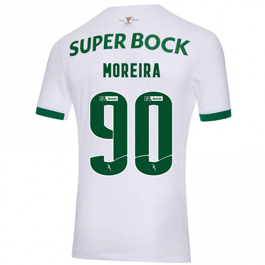 Men Football Afonso Moreira #90 White Green Away Jersey 2024/25 T-Shirt Nz