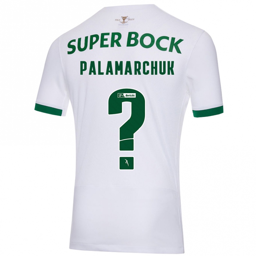 Men Football Cristiano Vitaly Palamarchuk #0 White Green Away Jersey 2024/25 T-Shirt Nz