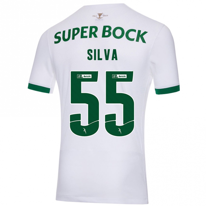 Men Football José Silva #55 White Green Away Jersey 2024/25 T-Shirt Nz