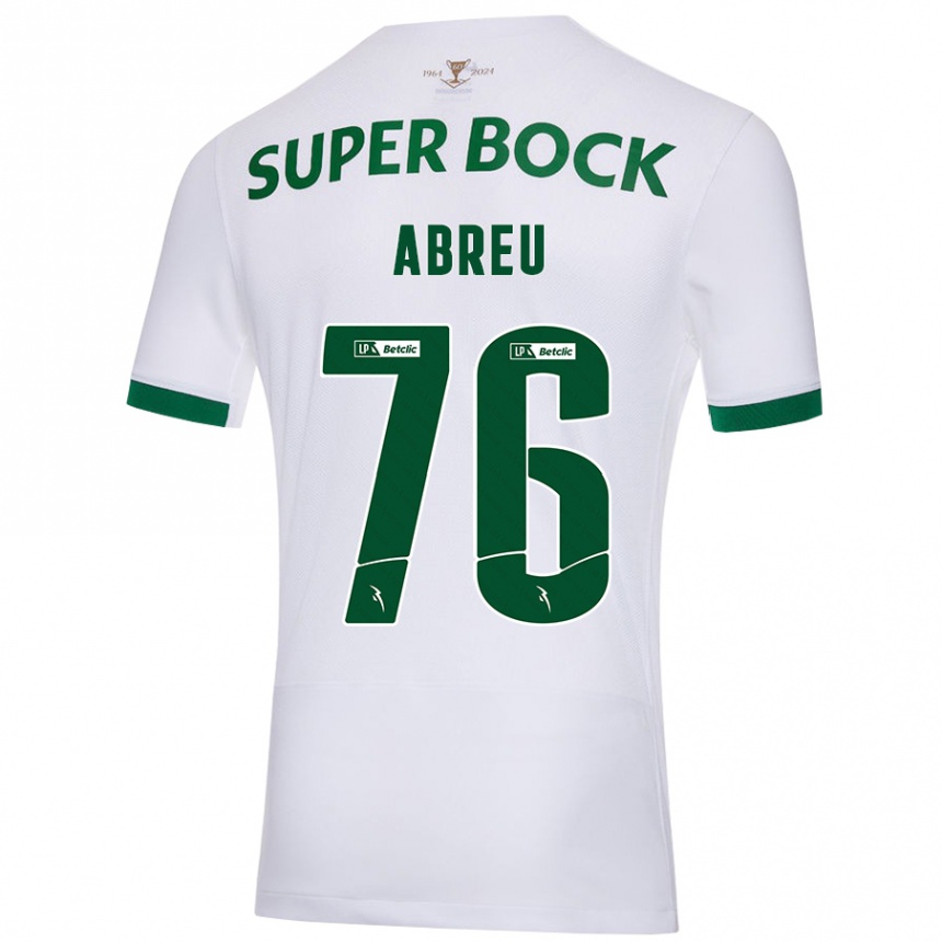 Men Football Diogo Abreu #76 White Green Away Jersey 2024/25 T-Shirt Nz