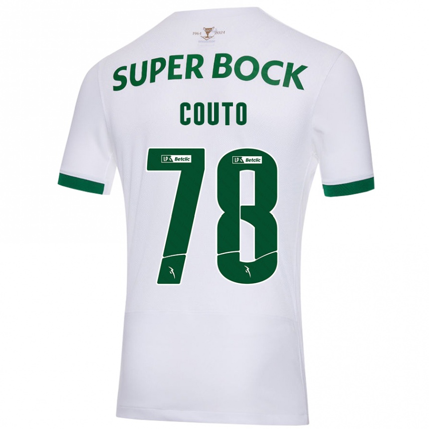 Men Football Mauro Couto #78 White Green Away Jersey 2024/25 T-Shirt Nz