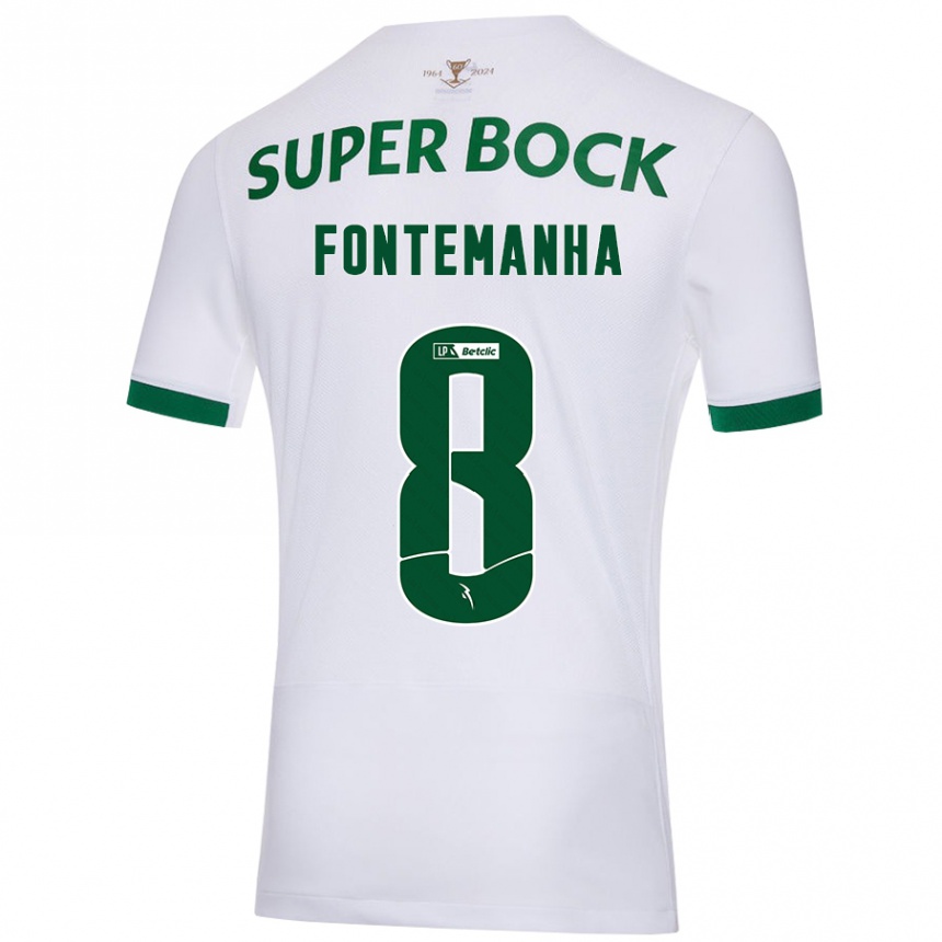 Men Football Rita Fontemanha #8 White Green Away Jersey 2024/25 T-Shirt Nz