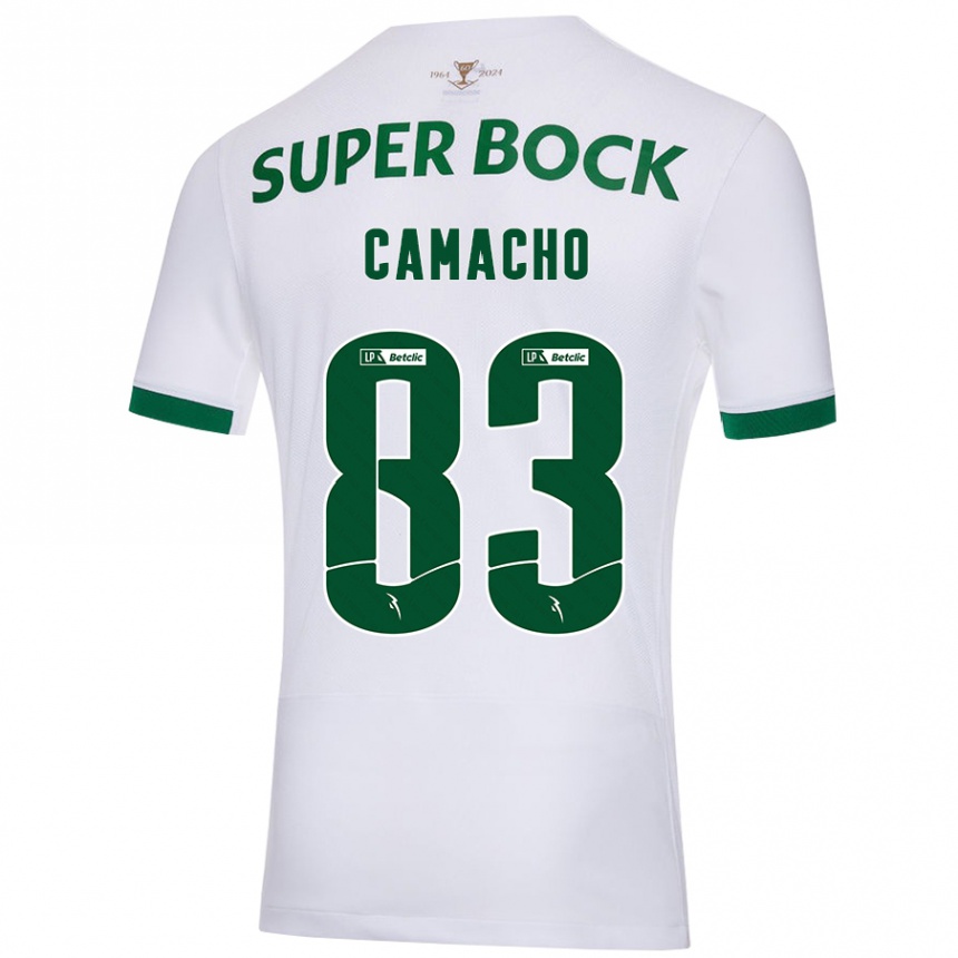 Men Football Rafael Camacho #83 White Green Away Jersey 2024/25 T-Shirt Nz