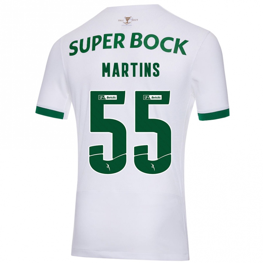 Men Football Carolina Martins #55 White Green Away Jersey 2024/25 T-Shirt Nz