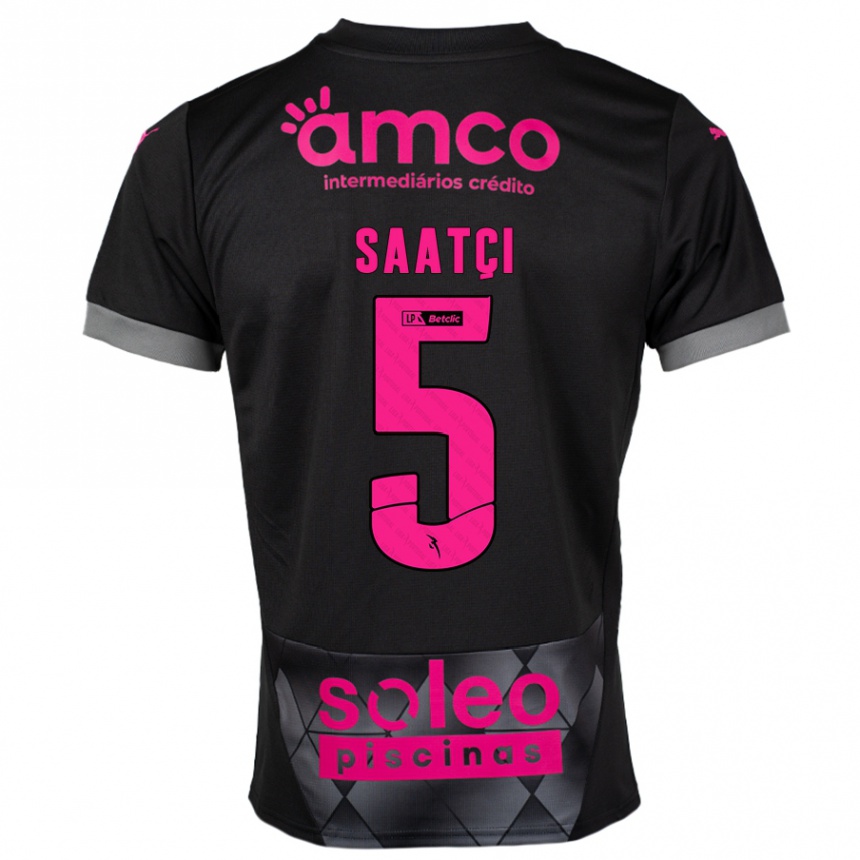 Men Football Serdar Saatçı #5 Black Pink Away Jersey 2024/25 T-Shirt Nz