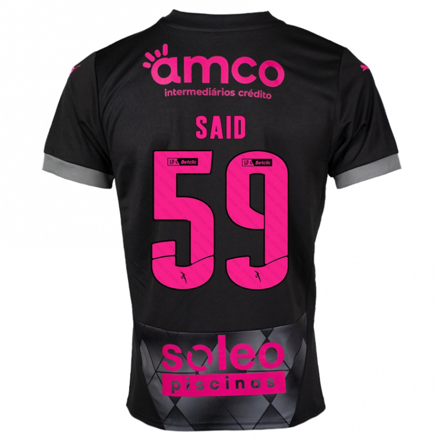 Men Football Yan Said #59 Black Pink Away Jersey 2024/25 T-Shirt Nz