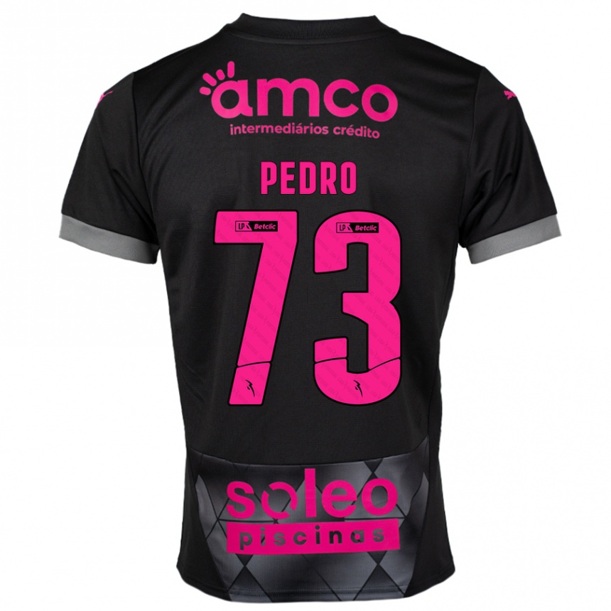 Men Football Zé Pedro #73 Black Pink Away Jersey 2024/25 T-Shirt Nz