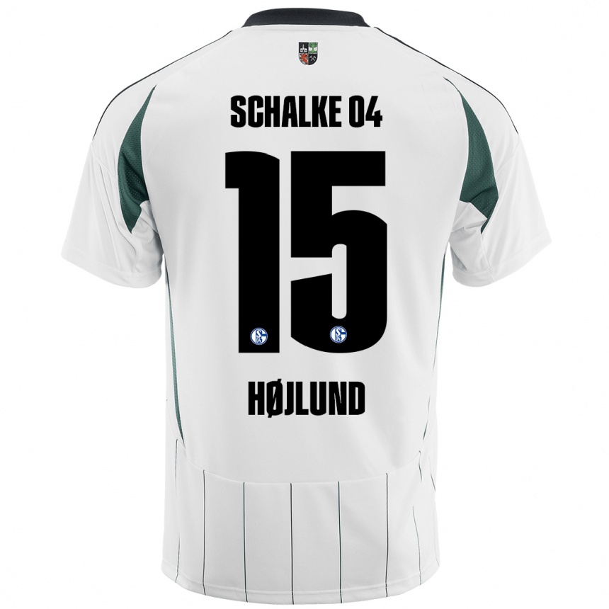 Men Football Emil Højlund #15 White Green Away Jersey 2024/25 T-Shirt Nz