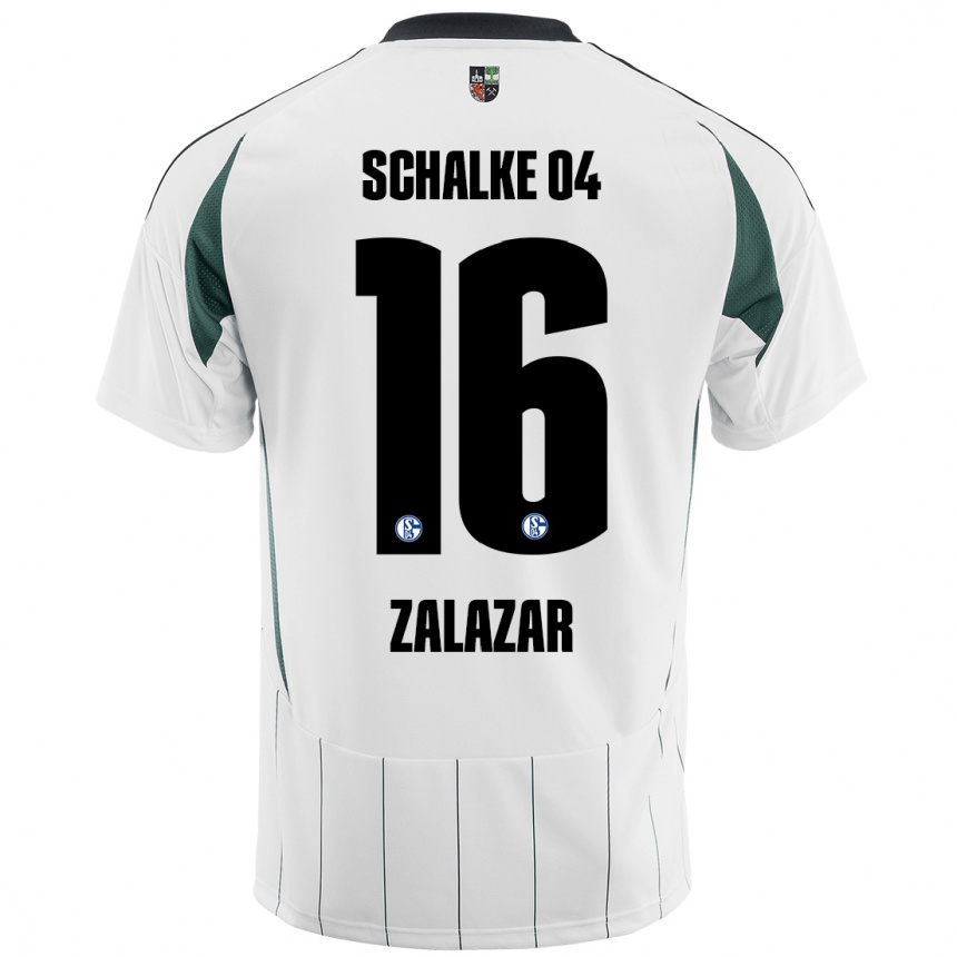 Men Football Mauro Zalazar #16 White Green Away Jersey 2024/25 T-Shirt Nz