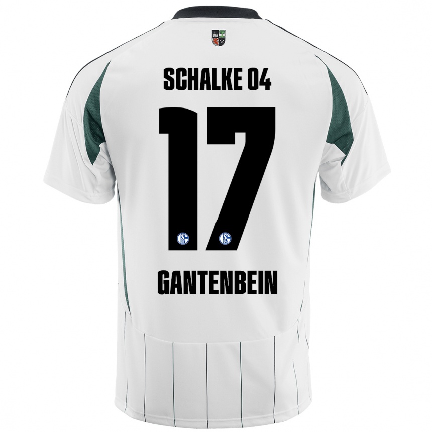 Men Football Adrian Gantenbein #17 White Green Away Jersey 2024/25 T-Shirt Nz