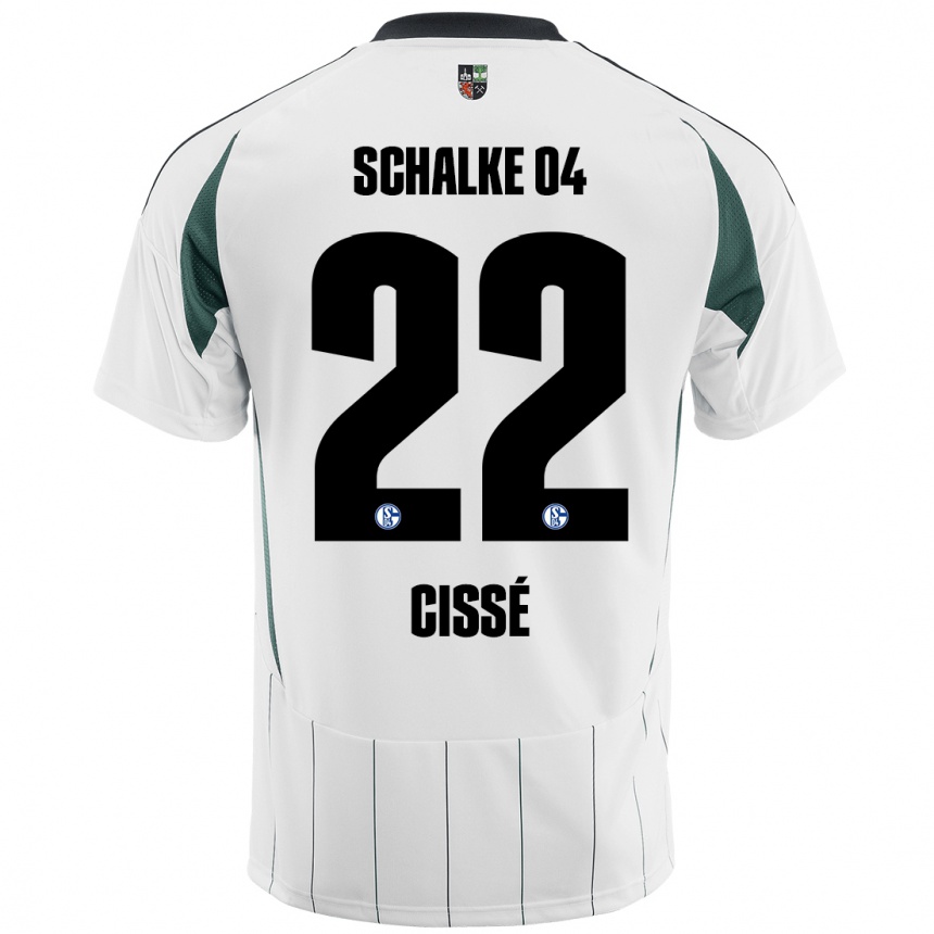 Men Football Ibrahima Cissé #22 White Green Away Jersey 2024/25 T-Shirt Nz