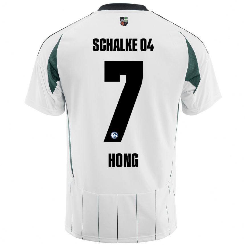 Men Football Seok-Ju Hong #7 White Green Away Jersey 2024/25 T-Shirt Nz