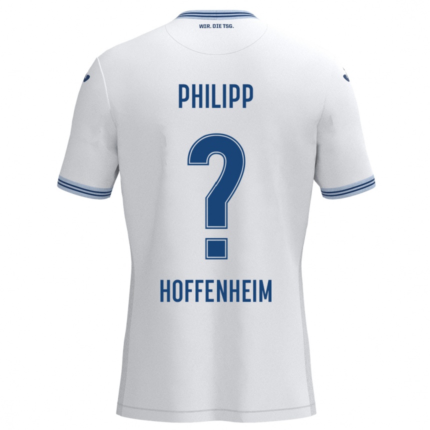 Men Football Tim Philipp #0 White Blue Away Jersey 2024/25 T-Shirt Nz