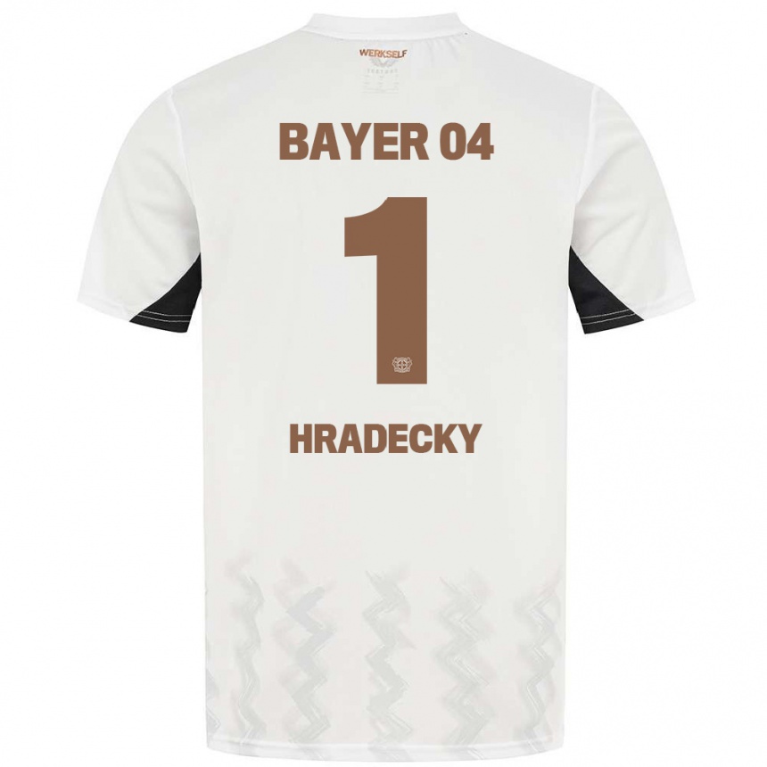 Men Football Lukas Hradecky #1 White Black Away Jersey 2024/25 T-Shirt Nz