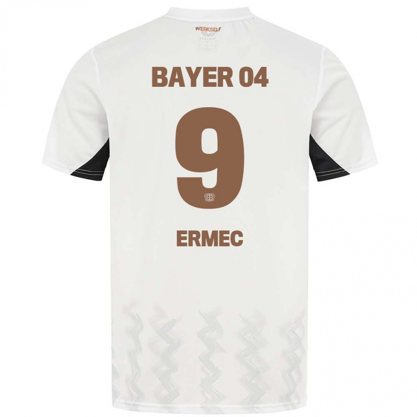 Men Football Berkan Ermec #9 White Black Away Jersey 2024/25 T-Shirt Nz