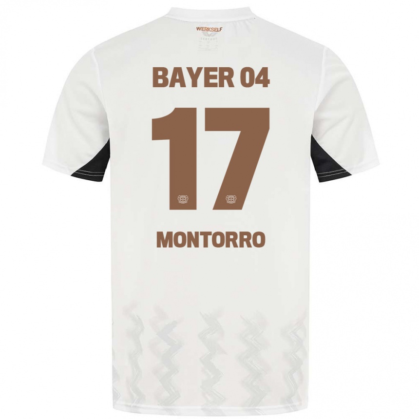 Men Football Josuè Montorro #17 White Black Away Jersey 2024/25 T-Shirt Nz