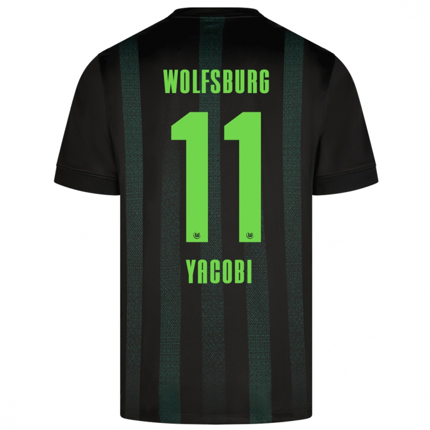 Men Football Nilas Yacobi #11 Dark Green Away Jersey 2024/25 T-Shirt Nz