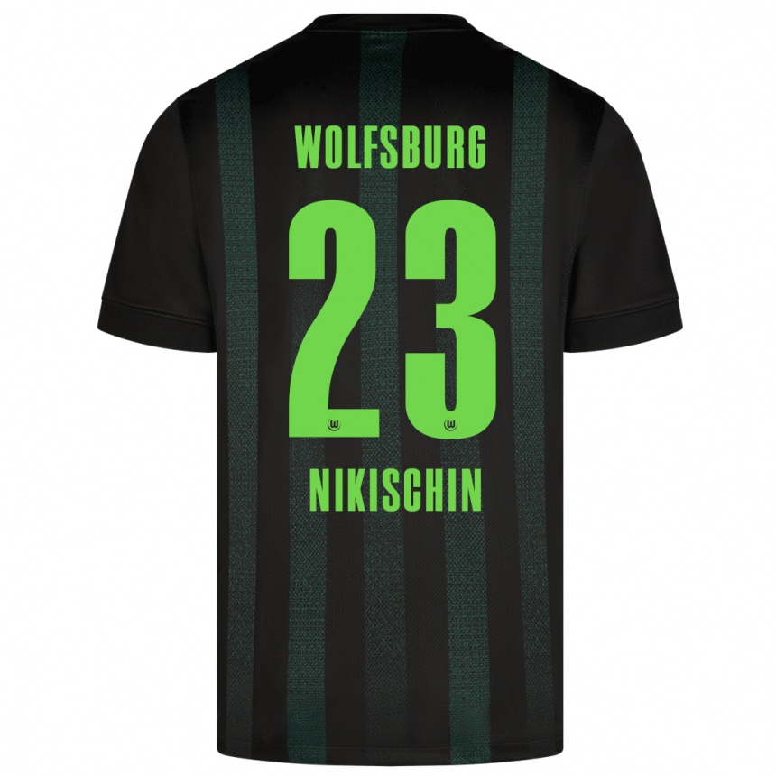 Men Football Adrian Nikischin #23 Dark Green Away Jersey 2024/25 T-Shirt Nz