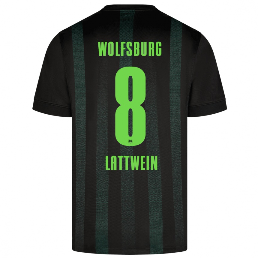 Men Football Lena Lattwein #8 Dark Green Away Jersey 2024/25 T-Shirt Nz