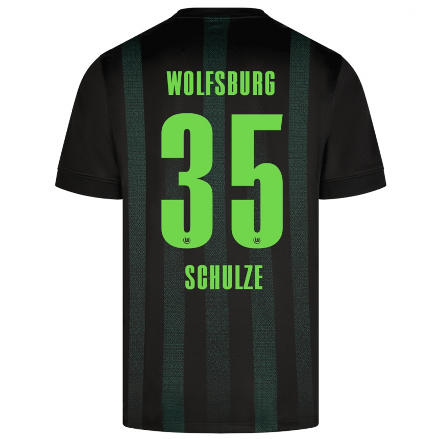 Men Football Philipp Schulze #35 Dark Green Away Jersey 2024/25 T-Shirt Nz