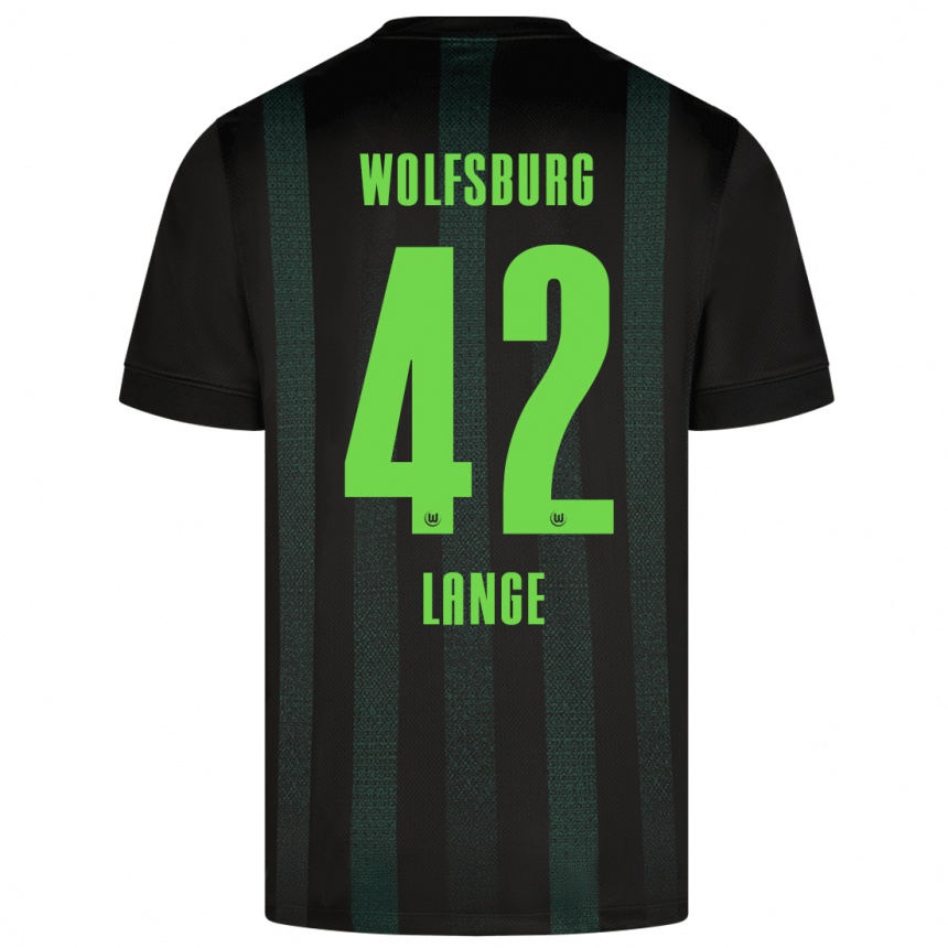 Men Football Felix Lange #42 Dark Green Away Jersey 2024/25 T-Shirt Nz