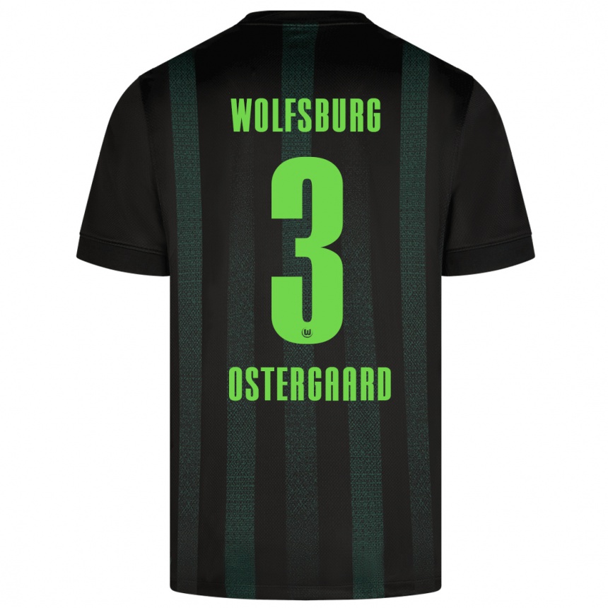 Men Football Christian Östergaard #3 Dark Green Away Jersey 2024/25 T-Shirt Nz