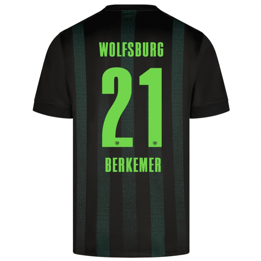 Men Football Melvin Berkemer #21 Dark Green Away Jersey 2024/25 T-Shirt Nz