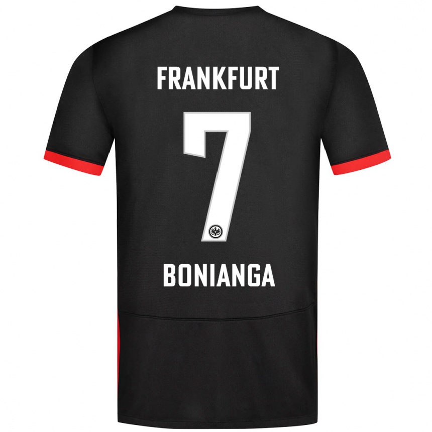 Men Football Phinees Bonianga #7 Black Away Jersey 2024/25 T-Shirt Nz